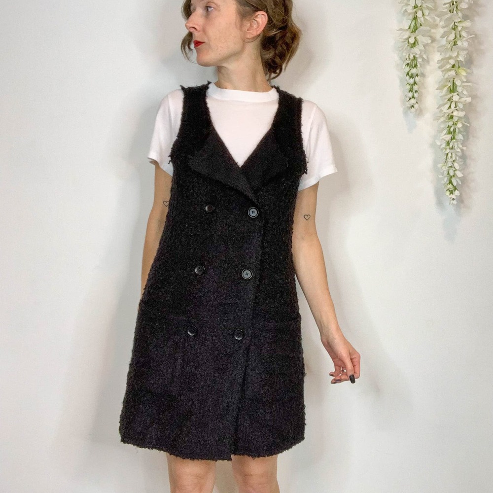 REVOLVE SANCTUARY sleeveless knit vest dress buttons nubby fabric y2k 2478